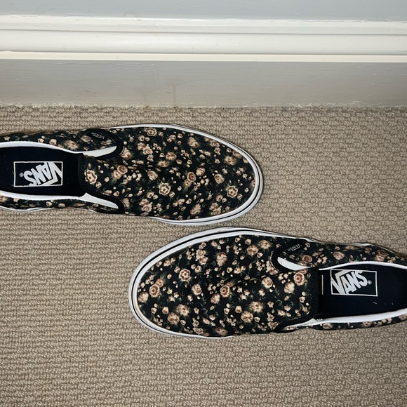 Floral Vans Slide On Sneakers - Picture 3 of 5